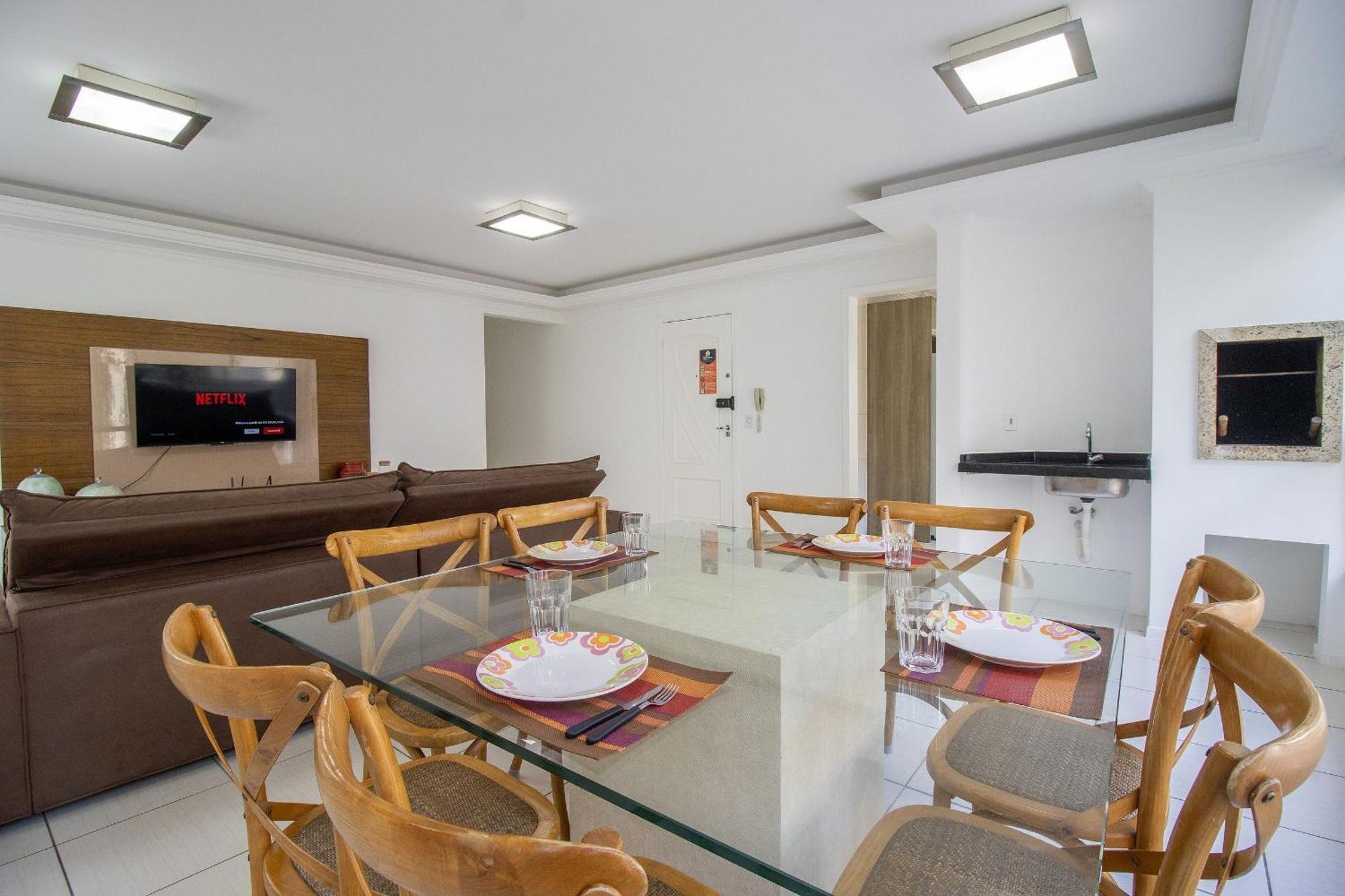 Wal51 - Churrasq, Quadra Mar, 3 Dorm, Climatizado Apartamento